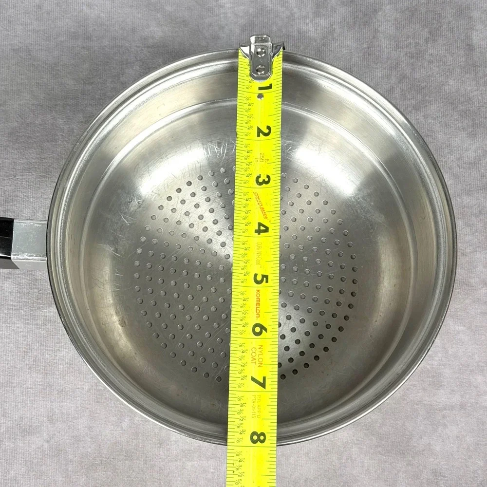 Saladmaster Stainless Steel 8in Steamer Insert Colander Strainer Pan No Lid
